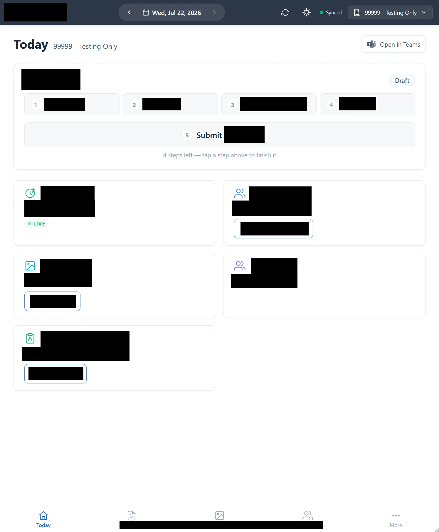 Redesigned field app, tablet-first dashboard