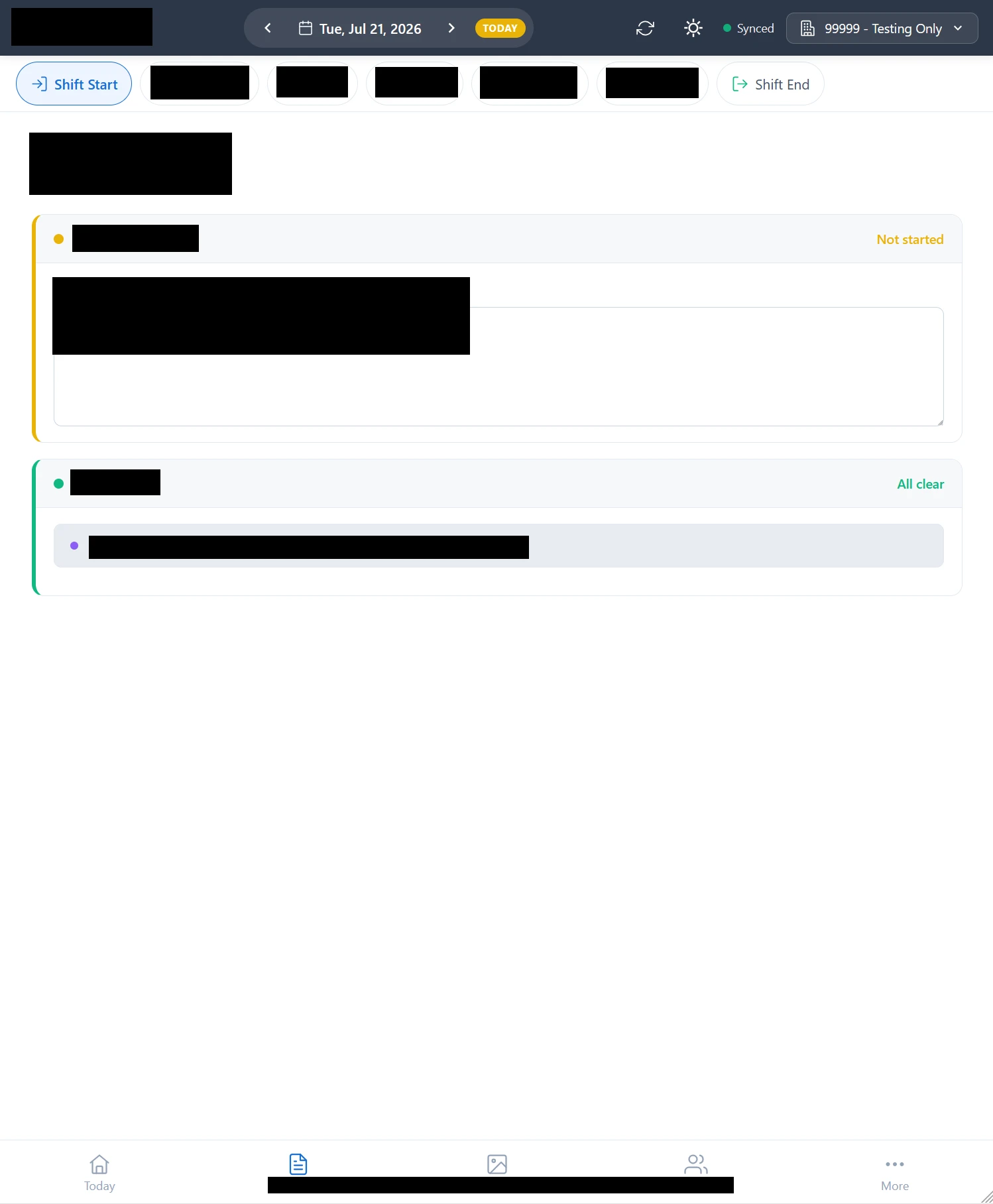 Redesigned field app, second screen